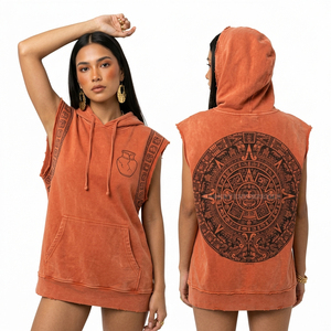 Sudadera con capucha azul verdoso personalizada para mujer, de forro polar grueso, con gráfico de buceador zombi náutico de aguas profundas, acabado desgastado, estilo urbano - Product Image 6