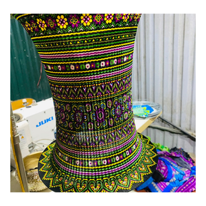 Lámpara Decorativa de Tela Tradicional Hecha a Mano en Vietnam, con Brocado Étnico Hmong, para Diseño de Interiores y Decoración Cultural - Product Image 6