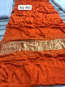 Pure Gajji Silk <b>Tissu</b> Pallu Saree With Vibrant Colors - Product Image 2