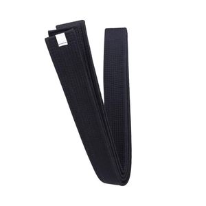 Ceinture noire professionnelle d'arts martiaux avec écusson de grade blanc en coton, pour Karaté, Taekwondo, Ceinture de Maître, BJJ, et équipement avec barre rouge - Product Image 2