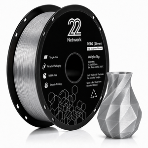 เส้นพลาสติก PETG สีเงินสำหรับเครื่องพิมพ์ 3 มิติ ขนาด 1.75 มม. น้ำหนัก 1 กก. ความทนทานสูง ขายส่งจำนวนมาก 22 เส้น - Product Image 1