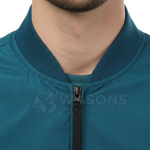 Blouson Bomber Homme Personnalisé en Gros avec Col Montant et Logo Frontal, Conception Coupe-Vent à Capuche - Product Image 2
