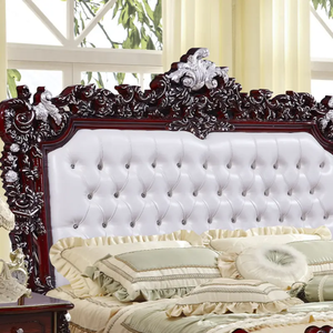 Envío Gratis, Muebles para el Hogar Kiky BD-LUX02, Juego de Dormitorio King de Lujo, Madera de Caoba Sólida, Tallado a Mano, Tapizado, Muebles Clásicos - Product Image 5