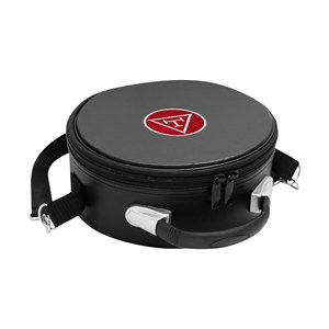 Estuche para Gorra Masónica, Negro, Imitación Cuero, Bordado a Mano, Escuadra y Compás (G) - Product Image 1