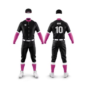 Uniforme de baseball édition joueur en tissu extensible doux, coupe confortable, logo personnalisé imprimé, col en V, manches courtes, grande taille, personnalisable - Product Image 6