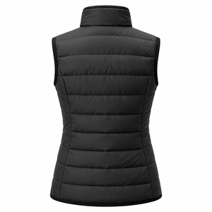 Chaleco acolchado con cuello alto y cremallera para mujer, personalizado al por mayor, para invierno |   Proveedor OEM - Product Image 2