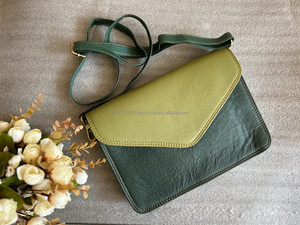 กระเป๋าสะพายข้างหนังแท้สำหรับผู้หญิงกระเป๋าถือหนังคุณภาพสูงสีสันสดใส - Product Image 3