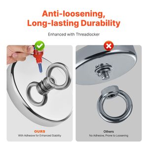 Kit per Pesca Magnetica con Magnete Potente 1300 LBS/590 Kg, Forza di Trazione Unilaterale, Strumenti e Accessori per Pesca Magnetica in Neodimio - Product Image 5