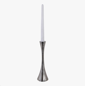Wholesale Tall <b>Silver</b> Metal Taper Candle Holder Modern Textured <b>Candlestick</b> Stand Christmas Wedding Table Centerpiece Home Decor - Product Image 2