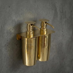 Distributeur de lotion mural en métal doré simple, idéal pour la salle de bain élégante, accessoire pompe à savon ou à lotion pour les mains - Product Image 3