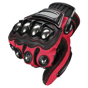 Gants de moto en cuir pour adultes, fabriqués sur mesure, compatibles avec les écrans tactiles, protection complète des doigts pour l'extérieur - Product Image 2