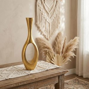 Luxury <b>Gold</b> Decorative Flower <b>Vase</b> with Modern Design Premium Metal <b>Vase</b> Side or Dinning Room Kept on Side Table for Sell - Product Image 3