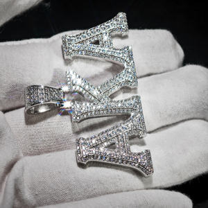 Collar de Hip Hop con Colgante de Diamantes Moissanite en Forma de Letra Personalizada, Plata de Ley 925, Joyería de Moda Rap para Hombre, Regalo - Product Image 3