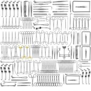 Juego de 10 Instrumentos Quirúrgicos Sólidos de Acero Inoxidable para Cirugía Mayor Básica, Grado Alemán, Certificado ISO, Reutilizable y Esterilizable - Product Image 1