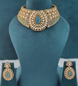 Ensemble de colliers de qualité supérieure, allure luxueuse, parfait pour les mariages, les occasions festives, les tenues de soirée, convient aux tenues ethniques et occidentales. - Product Image 3