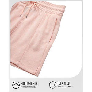 กางเกงขาสั้นออกกำลังกายผู้หญิงเอวสูงบุขนแกะกระชับรูปร่างมีกระเป๋าข้างเอวยางยืดพร้อมเชือกผูกสำหรับใส่ในยิม - Product Image 5