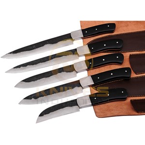 Hand Forged High Carbon Steel <b>Kitchen</b> <b>Knife</b> Set Chef <b>Knife</b> Butcher <b>Knife</b> Full Tang Black Handle Cooking <b>Knives</b> OEM Wholesale - Product Image 1