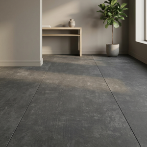 Dalles extérieures vitrifiées 2 cm d'épaisseur 60x60 cm, carreaux de terrasse en porcelaine haute résistance pour piscine, Nero Travertine - Product Image 3