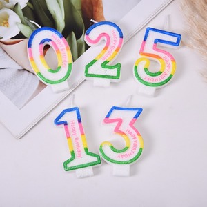 Velas con Números del 0 al 9 de TOOWIN, con Bordes de Colores y Acabado Brillante – Velas de Dibujos Animados sin Humo para Niños - Product Image 5
