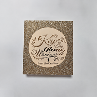 Boîtier à fards à paupières vide à motif vintage avec couvercle rabattable, personnalisable avec logo, pour l'assemblage de produits de marques de beauté indépendantes