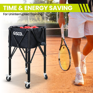 Tennis Ball <b>Cart</b> Ball <b>Cart</b> Multifunctional Pickleball Tennis Baseball Softball Coach <b>Foldable</b> Tennis Ball <b>Cart</b> - Product Image 6