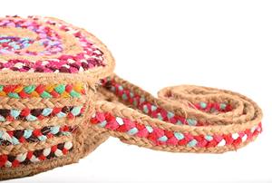 Bolso Tote de Yute Natural Hecho a Mano en India, Ecológico, Estilo Femenino, Correa Larga Cruzada, para Uso Personal - Product Image 2