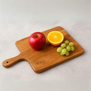 Tabla de cortar de bambú ecológica personalizada de doble cara con asa para cocina - Product Image 1