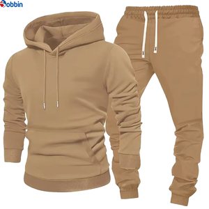 Top Trend Men's Casual Heavyweight Printed Tracksuit Set Hooded Full Sleeve Solid Color Sweatshirt <b>Joggers</b> Pants Winter Wear - Product Image 3