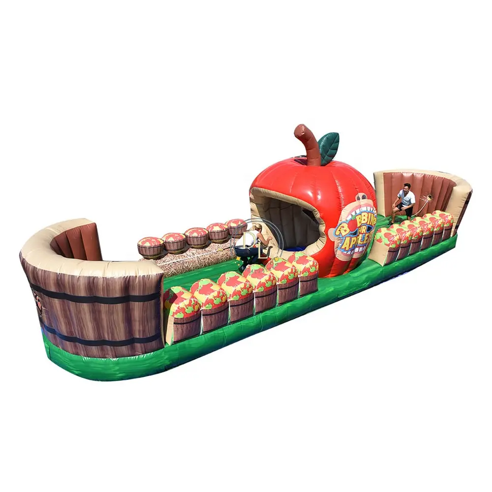बच्चों और वयस्कों एकल Inflatable बंजी रनिंग कूद Trampoline खेल Inflatable बंजी रन सेब के लिए Bobbing