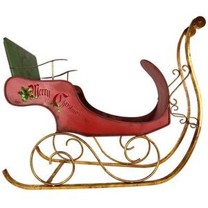 Natural Metal Sleigh With Iron Frame And Durable Construction Irregular Shape <b>Christmas</b> Decoration - Product Image 6