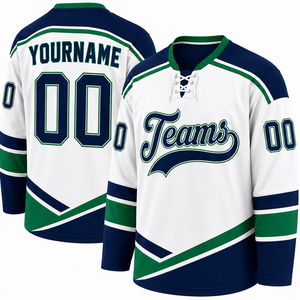 Maillot de hockey sur glace personnalisé, pull de hockey d'équipe personnalisé, uniforme de sport à manches longues, pull rayé avec nom et numéro personnalisés - Product Image 5