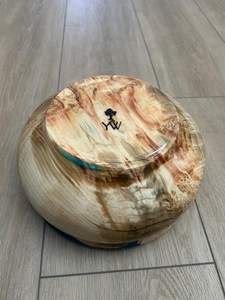 ชามไม้เคลือบอีพ็อกซี่สีฟ้า ดีไซน์สวยงาม ใช้แล้วทิ้ง ย่อยสลายได้ทางชีวภาพ เหมาะสำหรับใช้ในบ้าน โรงแรม ร้านอาหาร หรูหรา ทันสมัย - Product Image 3