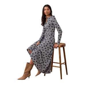 Vestido midi estampado para mujer, vestido de verano de cintura alta a la moda - Product Image 2