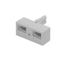 Adaptateur double ligne pour téléphone fixe britannique, accessoires électroniques, connecteur double adaptateur, plastique ABS blanc, modèle UK02