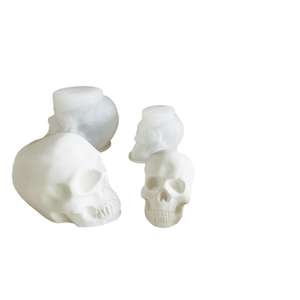 Halloween Skull Skull Aromatherapy Candle Skull Aromatherapy Gypsum Candle <b>Silicone</b> Mold - Product Image 5