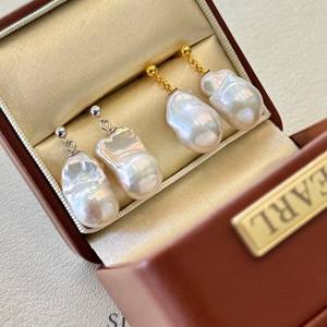 Pendientes Colgantes Finos con Forma Natural de Dabalok, Estilo Retro, Joyería de Perlas con Cola Humana - Product Image 2