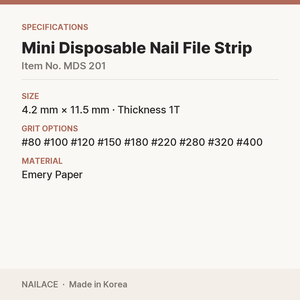 Mini lima de uñas desechable coreana, tipo espuma, grano 80/100, logotipo personalizado OEM para venta al por mayor en salones de belleza - Product Image 2