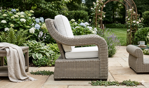 Meubles de salon et table en bois d'acajou et tissage de feuilles de bananier, indonésie, Offre Spéciale - Product Image 3