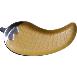 Decorative Item of Aluminium <b>Fruit</b> Trey With Mango Design in Colored Finish Serving Tray and Snack Tray Gift Item - Product Image 1