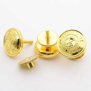 Botón de Metal Personalizado Tipo Cosido en Dorado para Uniforme de Marinero - Product Image 1