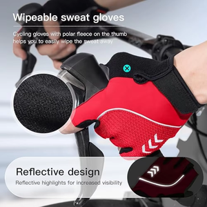 Gants de cyclisme respirants en polyester et nylon pour l'été et l'hiver, gants de motocross anti-chute, gants de cyclisme - Product Image 6