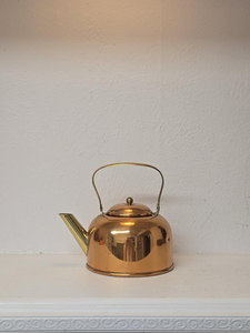 Vintage Brass <b>Kettle</b> Small Decorative Teapot Antique Style Metal Tea Pot Classic Kitchen Tabletop Home Decor - Product Image 4