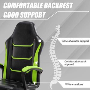 Comoda Sedia da Ufficio Direzionale per Videogiochi con Raffreddamento, Altezza Regolabile, Girevole, in Pelle PU - Product Image 4