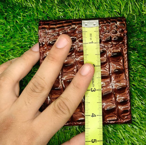 Premium Burgundy Alligator Embossed Leather Men's Bifold <b>Wallet</b> Stylish Multi Slot Card <b>Holders</b> with Zipper Pocket and ID Window - Product Image 3