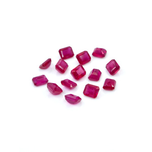 Rubis naturels de Bangkok, octogones calibrés 3x4mm, pierres précieuses de rubis naturelles facettées pour la fabrication de bijoux, prêtes à l'emploi - Product Image 4