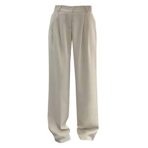 Pantalon de jogging taille haute pour femme, nouvelle mode, couleur unie, coupe droite ample, décontracté, long, pour l'hiver, vente en gros OEM - Product Image 1