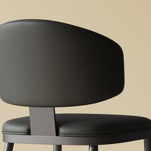 Set di 2 Sedie da Pranzo in Pelle PU Nera e Metallo dal Design Moderno per Cucina e Sala da Pranzo - Product Image 5