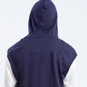 Chaleco sin mangas con capucha para hombre, de color sólido, tejido, informal, con bolsillos - Product Image 5
