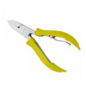 Nail Clipper Stainless Steel Yellow Handle <b>Pointed</b> Blade Wide Jaw Opening For Finger Nail Trimming Adult Use - Product Image 3