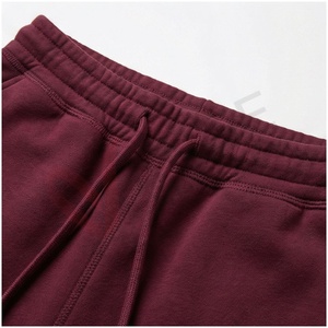 Ensemble de survêtement bordeaux pour homme, manches longues, à capuche, couleur unie, coupe décontractée, vêtements d'automne, respirant, 100% coton, pantalon de jogging - Product Image 5